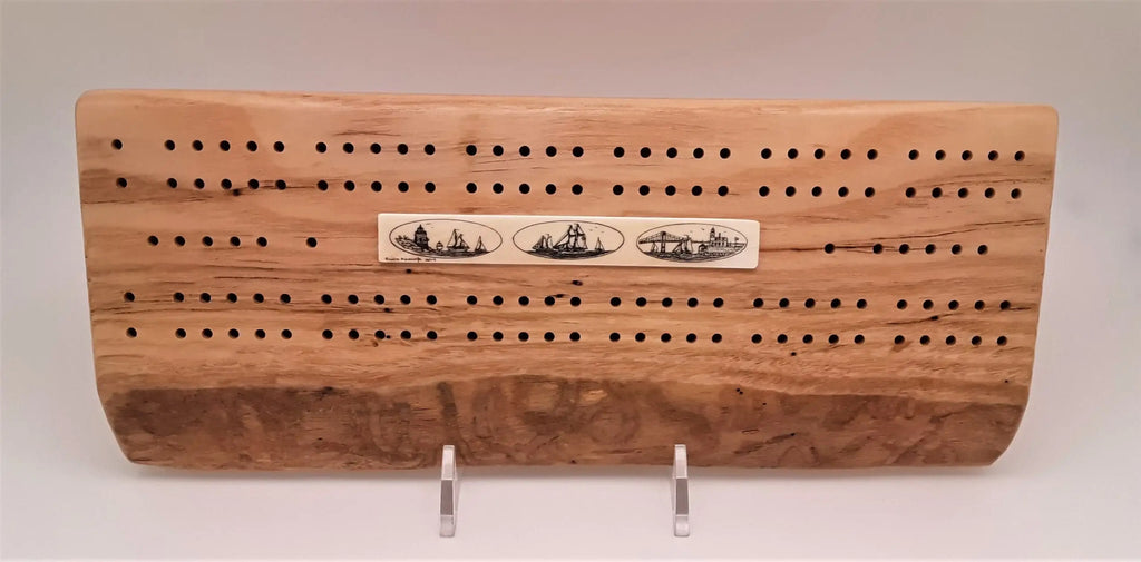 Cribbage Board - Antique Piano Key Scrimshaw