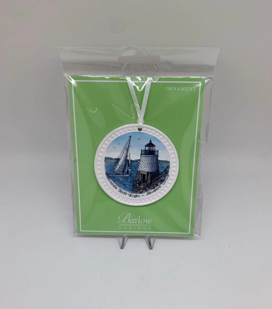Holiday Ornament - Full Ceramic - Castle Hill Lighthouse