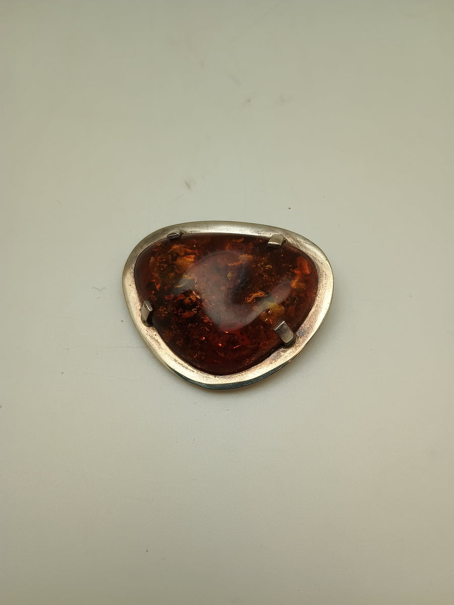 Amber on Sterling Vintage Pin/Pendant – Scrimshanders
