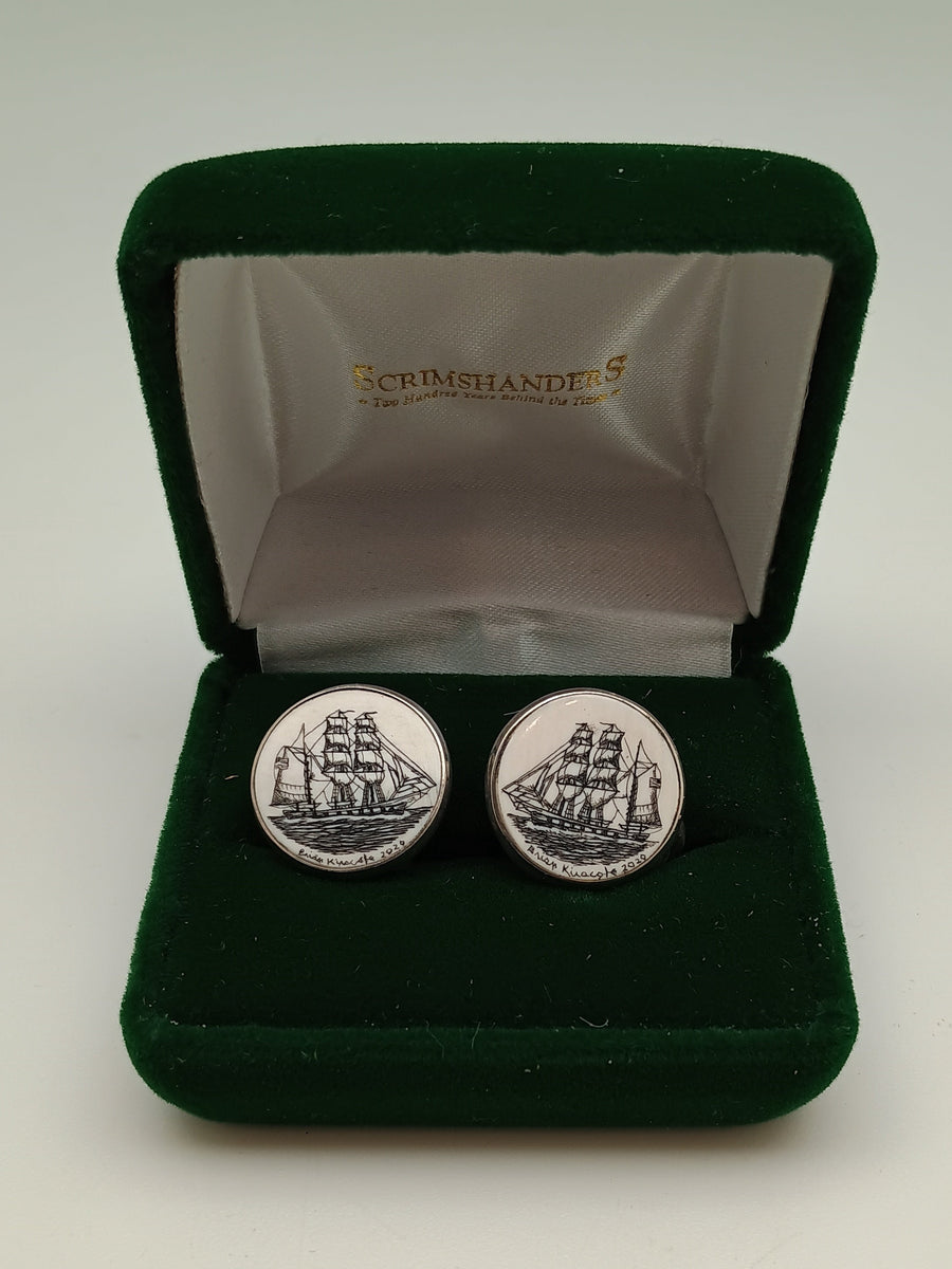 Cufflinks Round 15mm Sterling (Choose from several historic designs ...