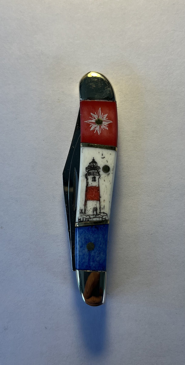 2 Blade Pocket Knife R/W/B – Scrimshanders