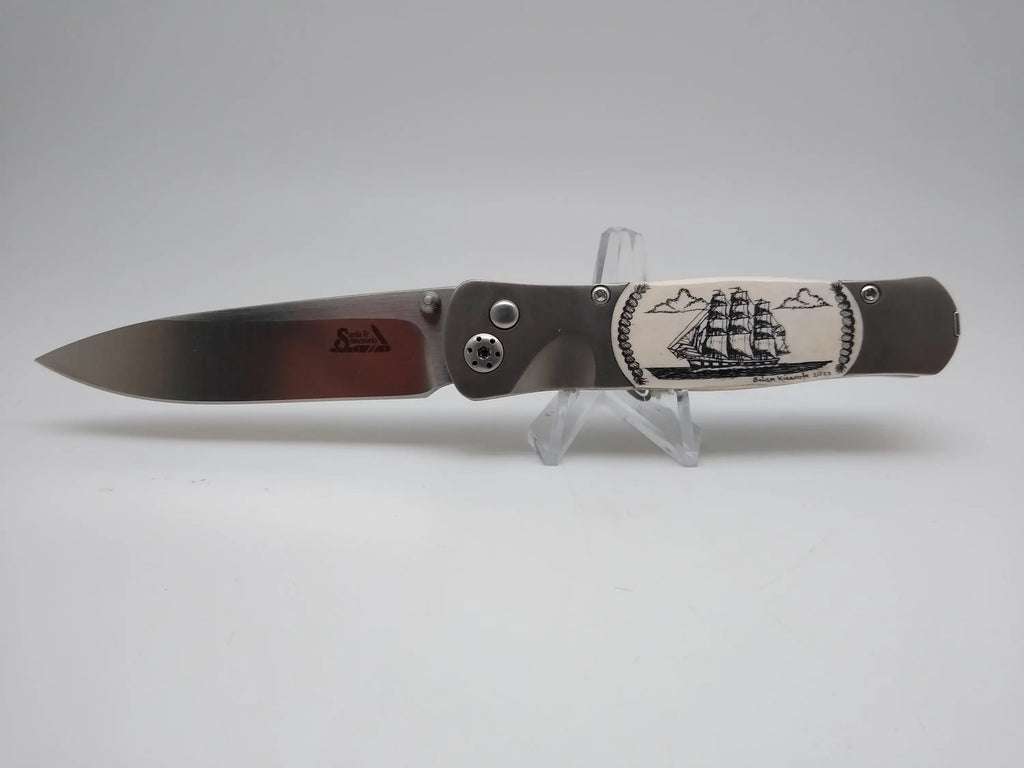 Santa Fe Stoneworks Pocket Knife - Titanium Blade - Mammoth