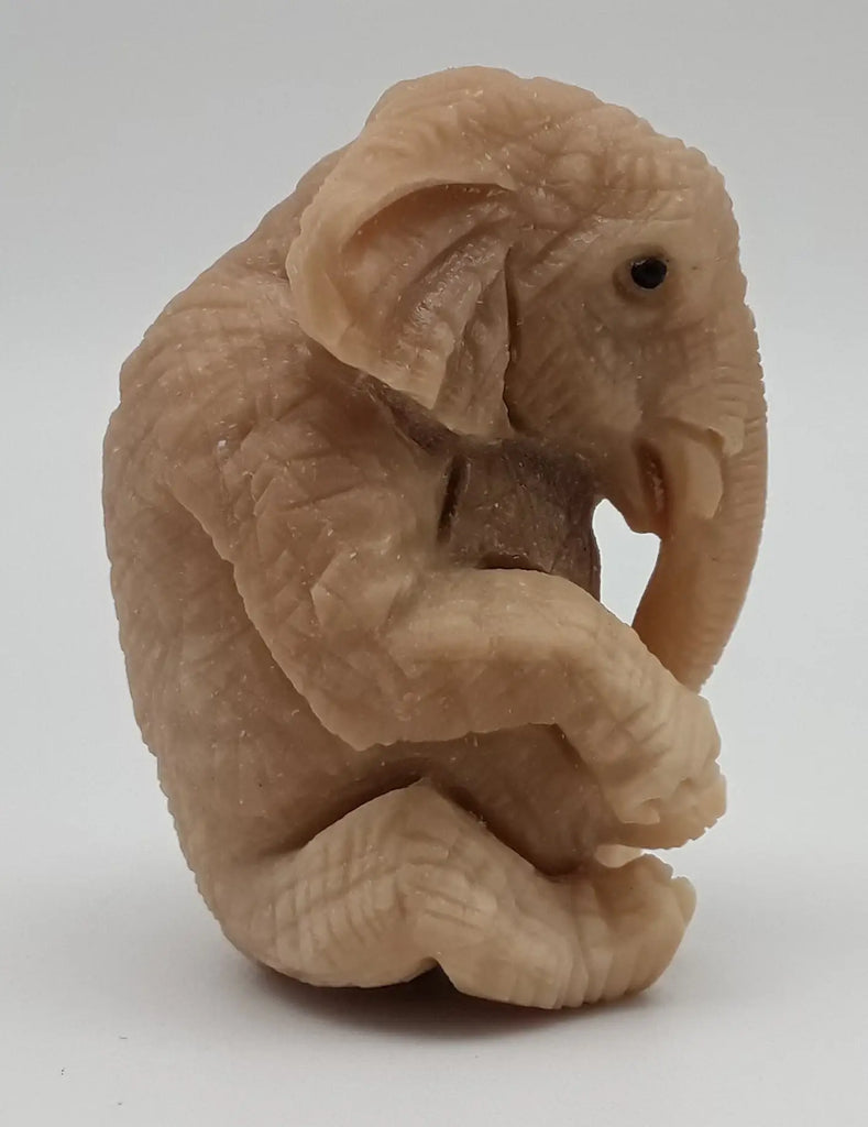 Elephant Tagua Nut Carving - Seated