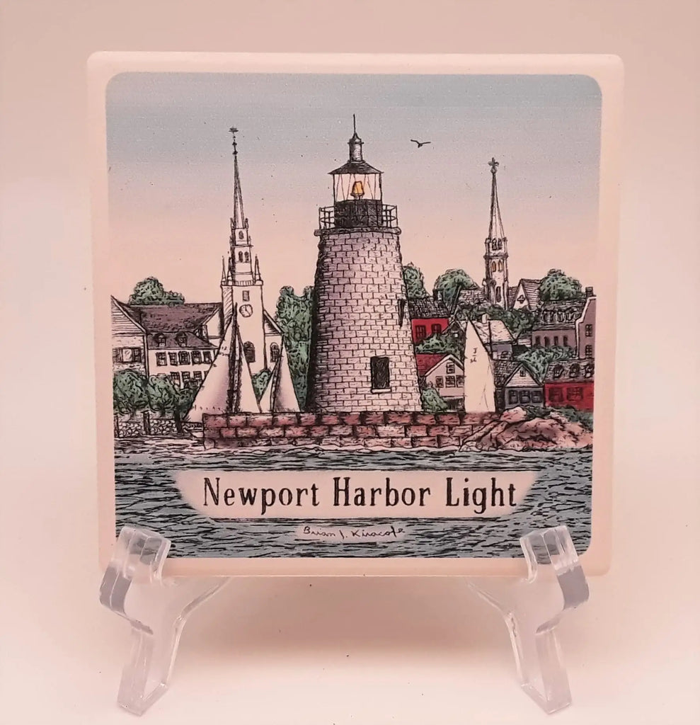 Artstone Coasters - Newport Harbor Light