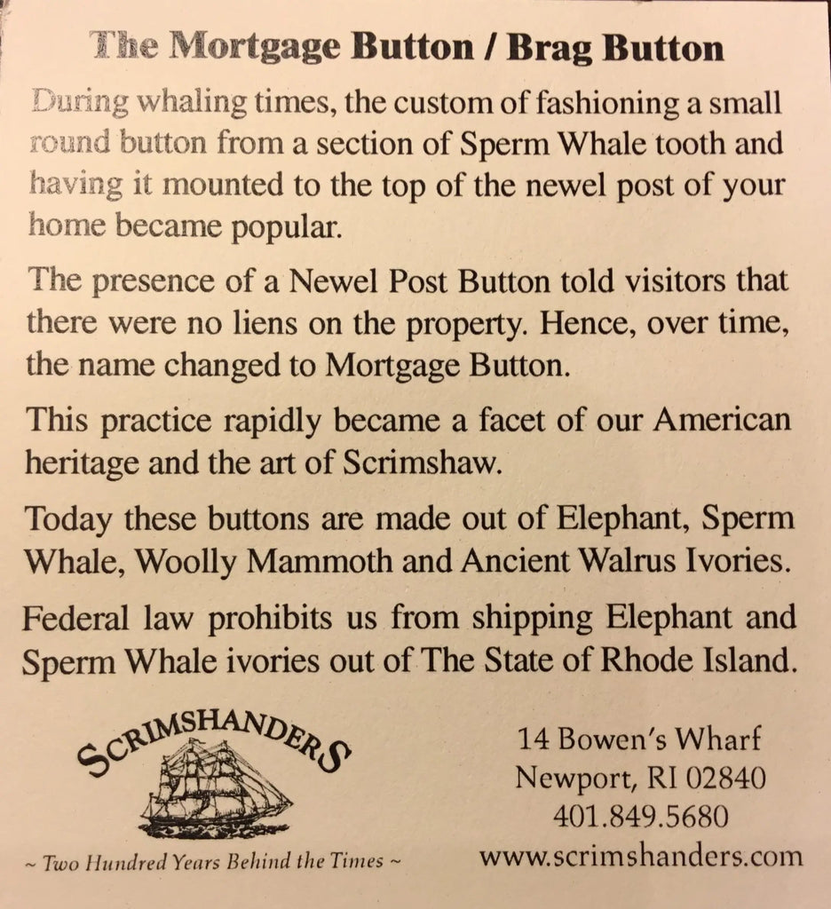 Mortgage (brag) Button - Mammoth Ivory - Custom Image