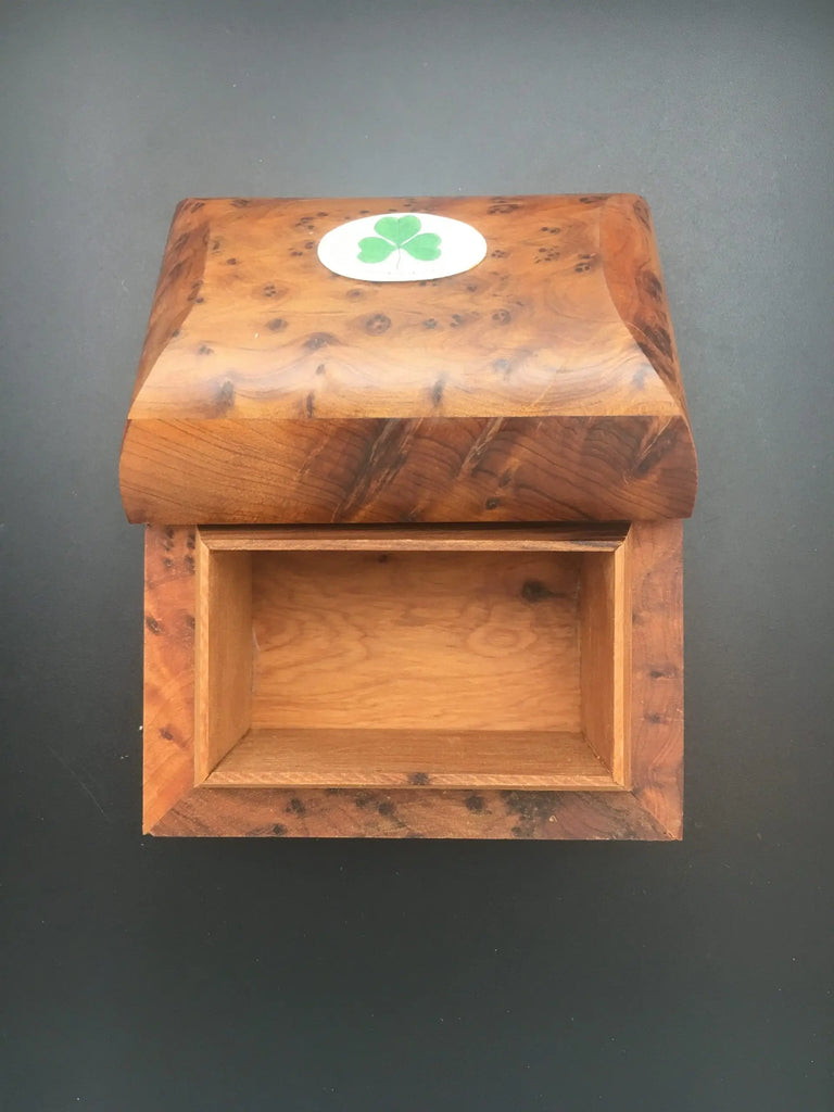 Rectangular Thuya Wood Box W/scrimshaw