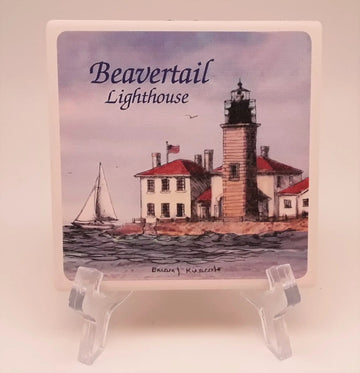Artstone Coasters - Beavertail Lighthouse